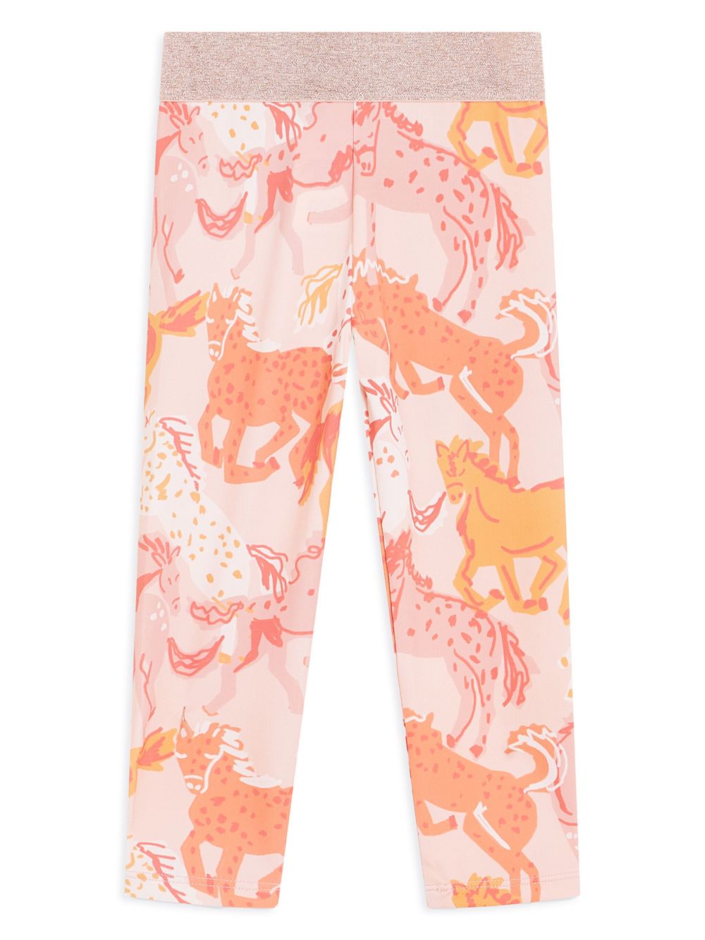 Stella McCartney Kids 骏马印花打底裤 - 粉色