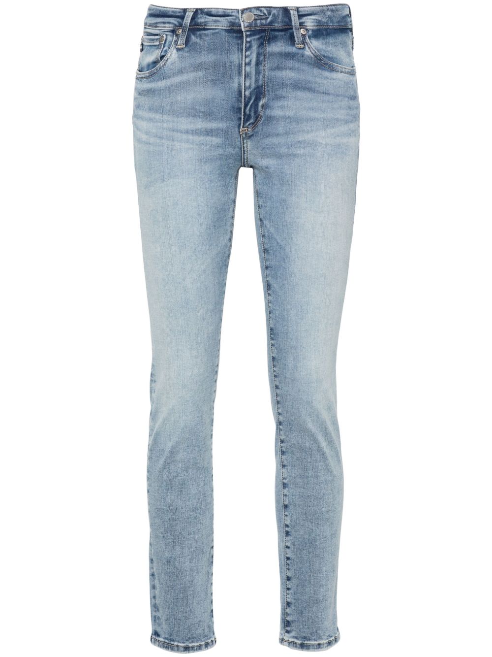 AG Jeans 中腰紧身牛仔裤 - 蓝色