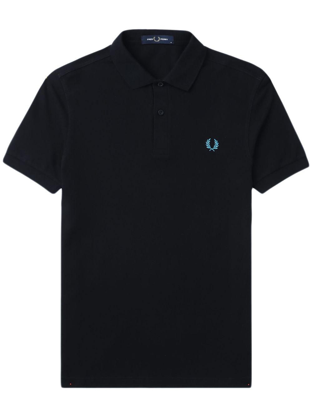 Fred Perry logo刺绣棉polo衫 - 黑色