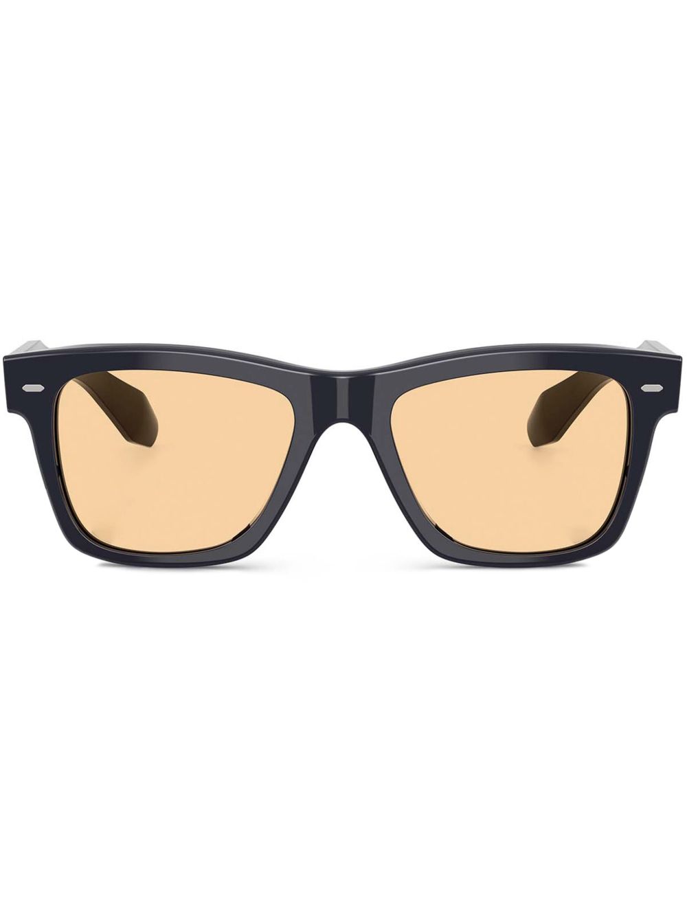 Oliver Peoples 长方形框太阳眼镜 - 黑色