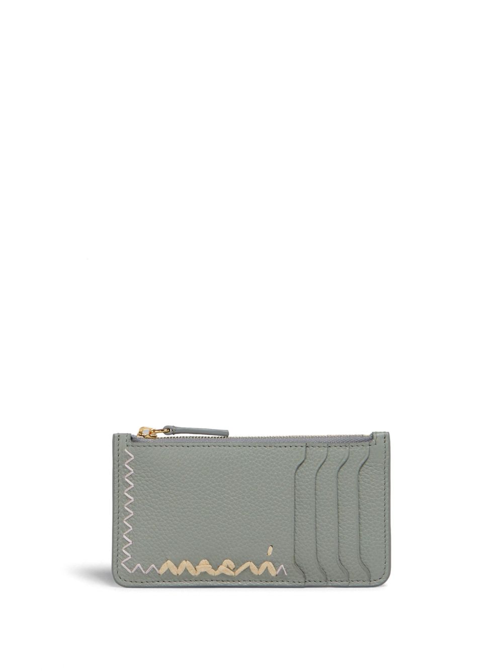 Marni logo刺绣钱包 - 蓝色