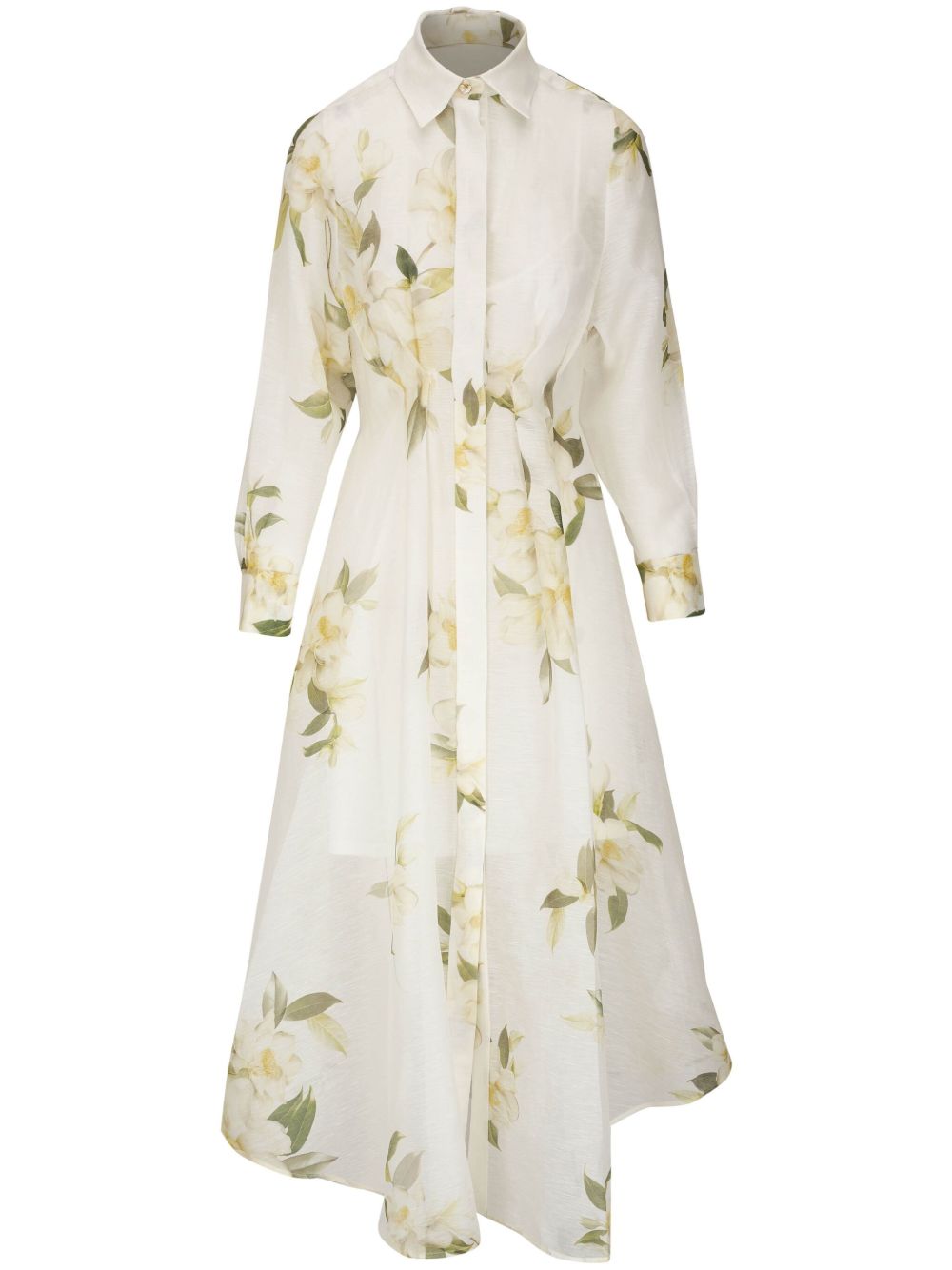 ZIMMERMANN Harmony 花卉印花中长连衣裙 - 白色