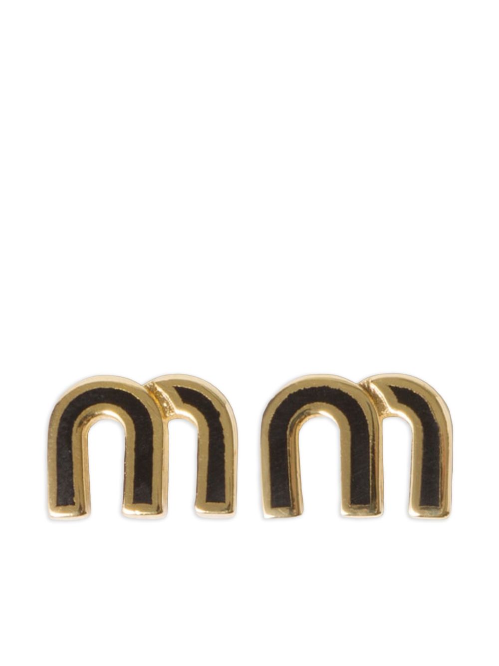 Miu Miu 珐琅耳环 - 金色