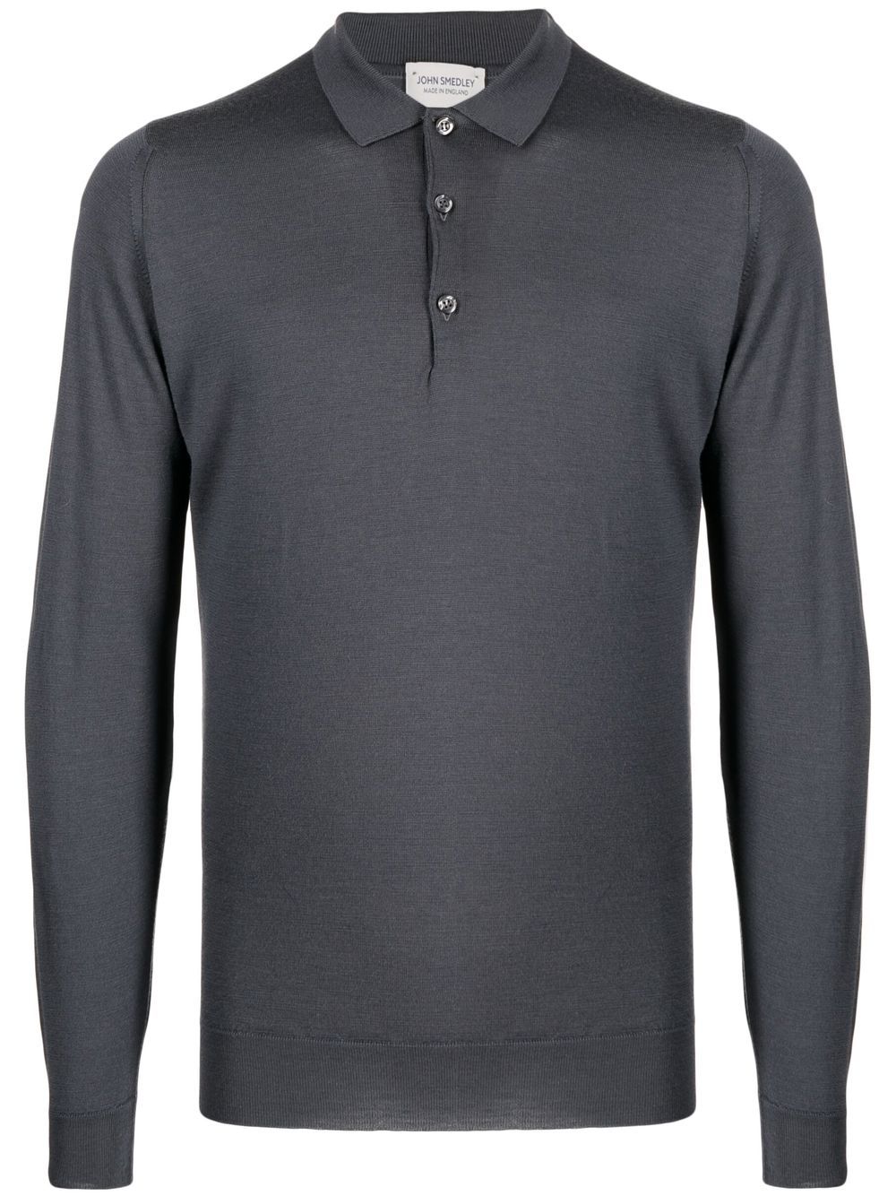 John Smedley Belper 羊毛polo衫 - 灰色