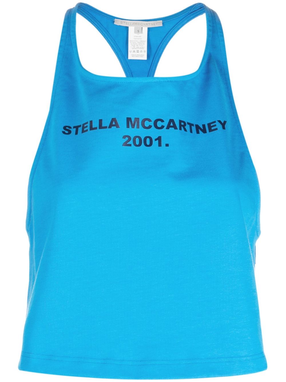 Stella McCartney logo印花坦克背心 - 蓝色