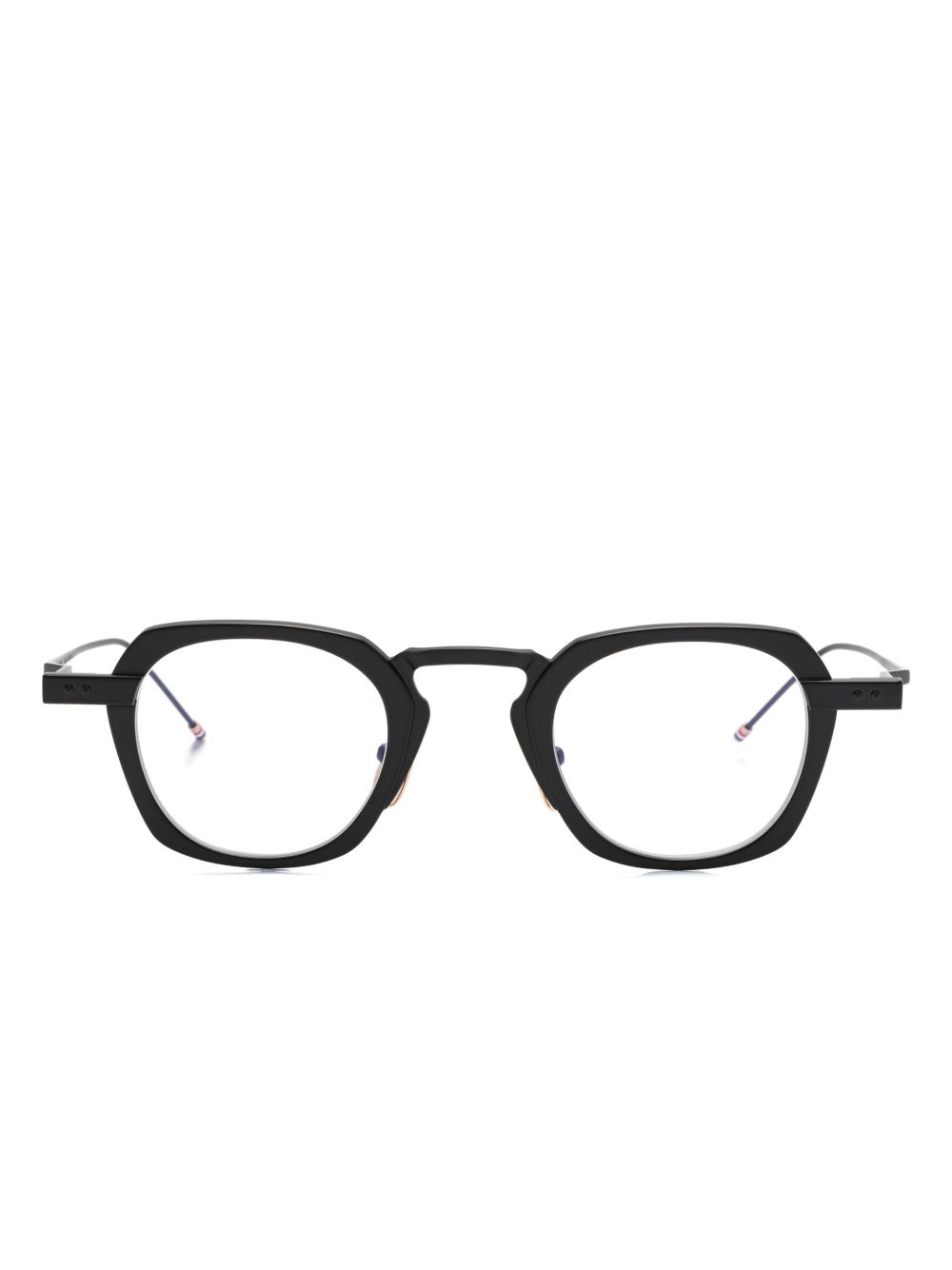 Thom Browne Eyewear 几何形框眼镜 - 灰色