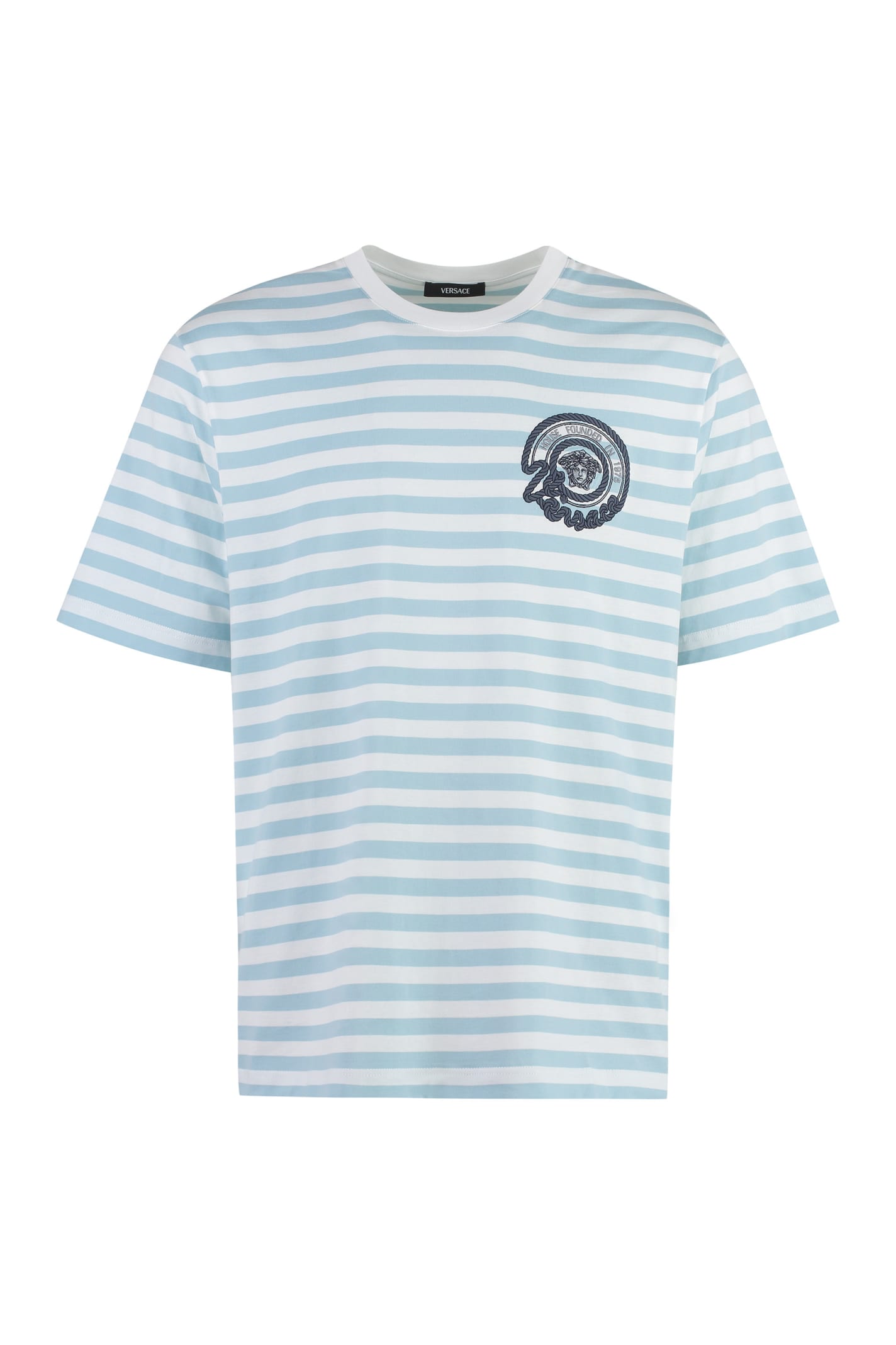 Versace Striped Cotton T-shirt