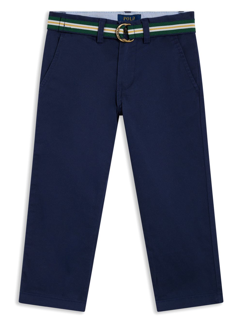 POLO RALPH LAUREN KIDS 束腰修身长裤 - 蓝色
