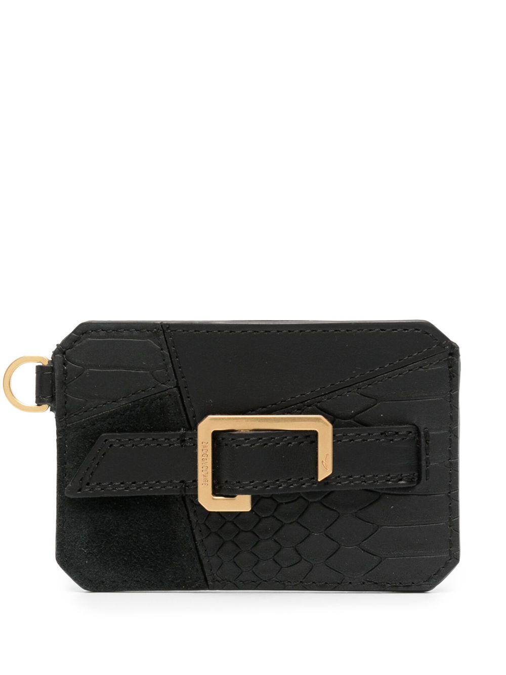 Zadig&Voltaire Le Cecilia 纹理卡夹 - 黑色