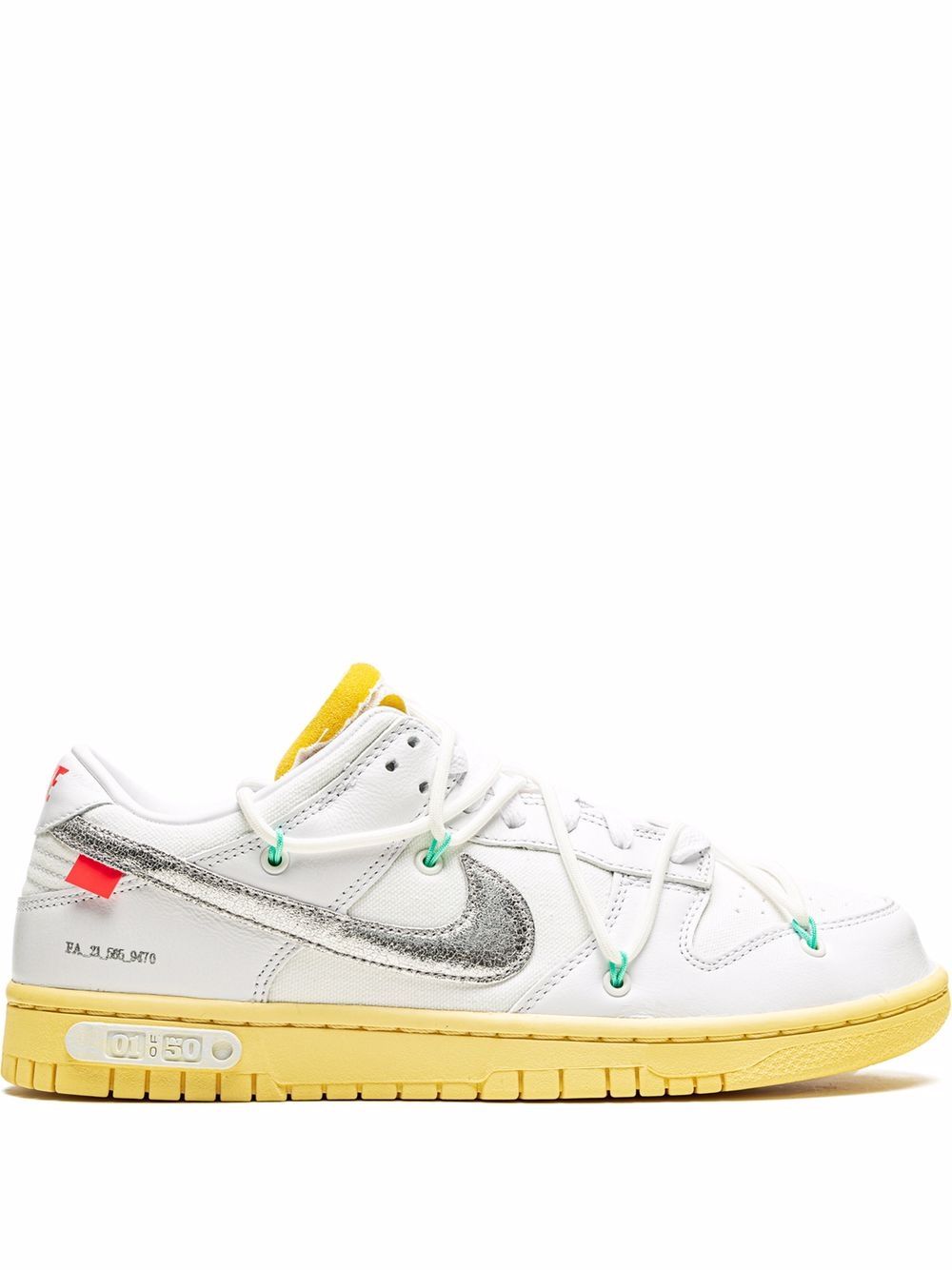 Nike X Off-White x Off-White Dunk Low Lot 01 运动鞋 - 白色