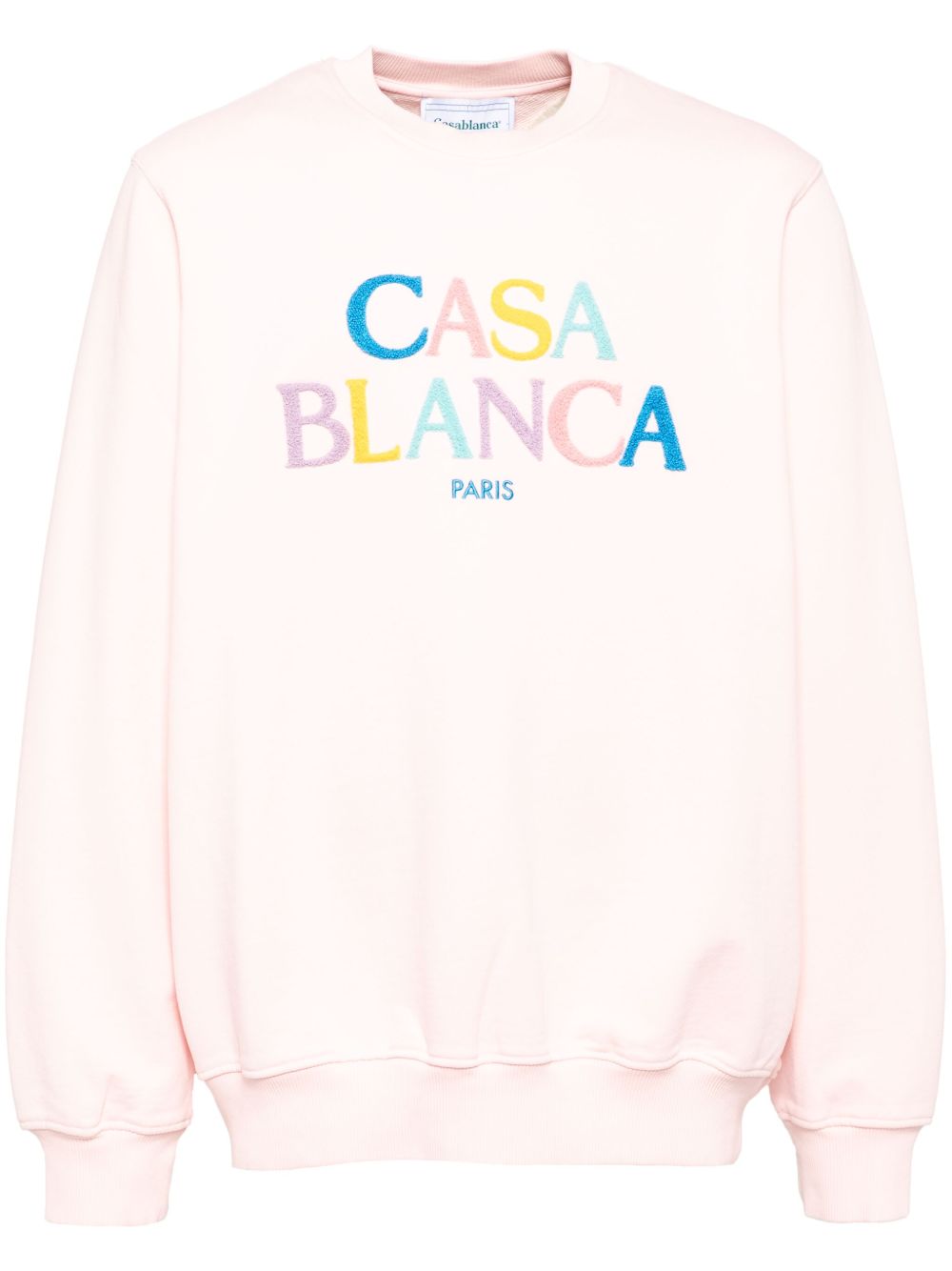 Casablanca Stacked logo刺绣卫衣 - 粉色
