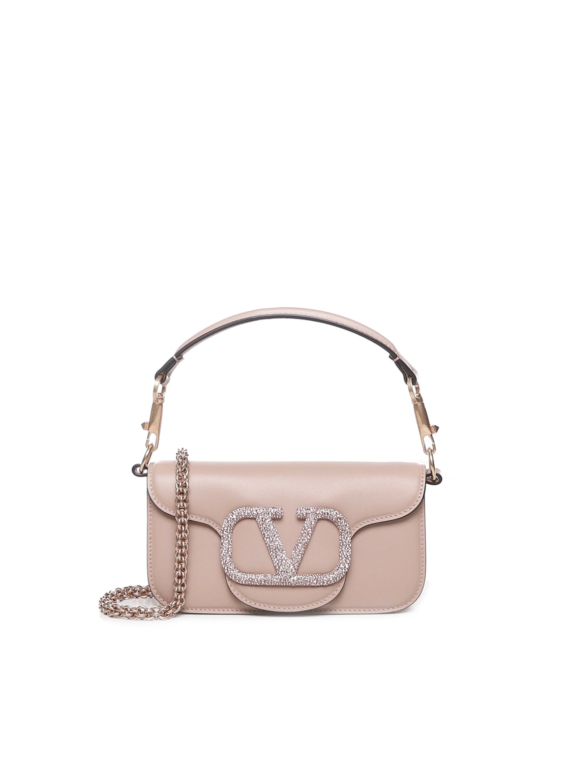 Valentino Garavani Locò Small Shoulder Bag With Jewel Logo