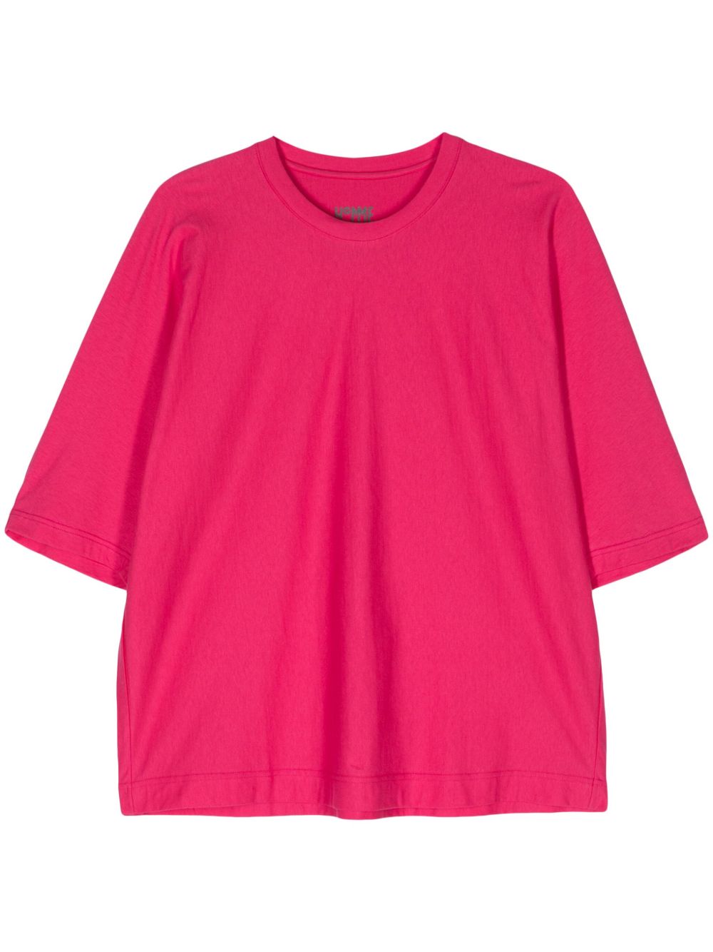 Homme Plissé Issey Miyake 圆领棉T恤 - 粉色