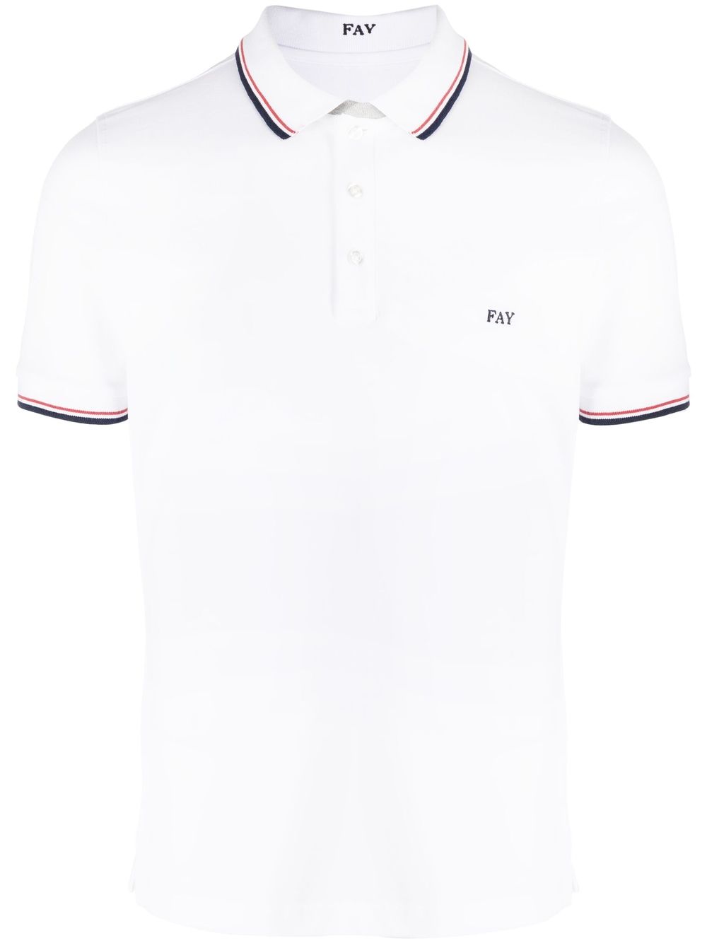Fay logo刺绣polo衫 - 白色