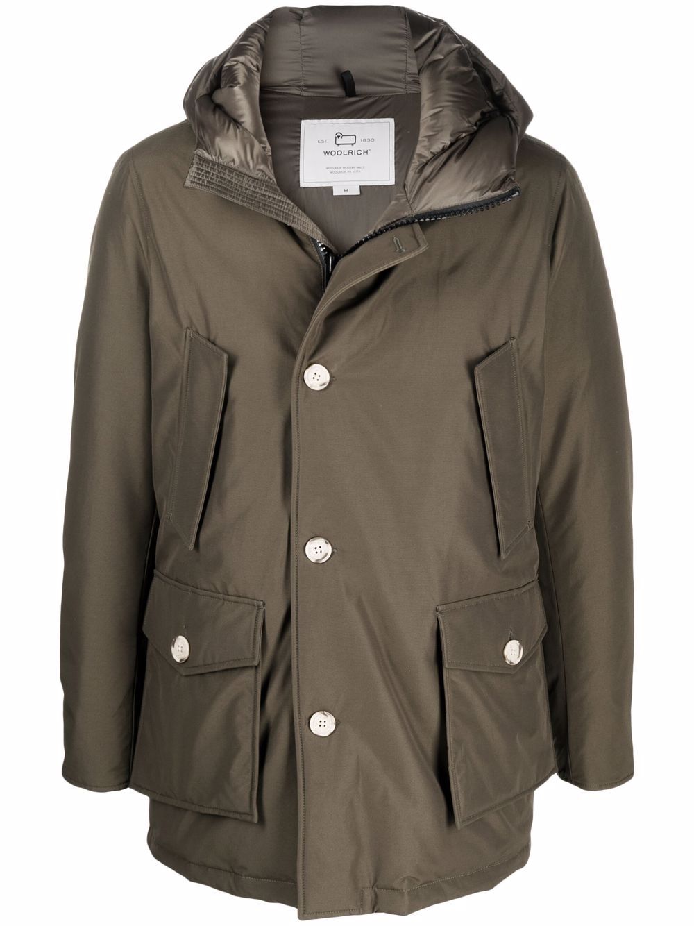Woolrich 连帽填充外套 - 绿色