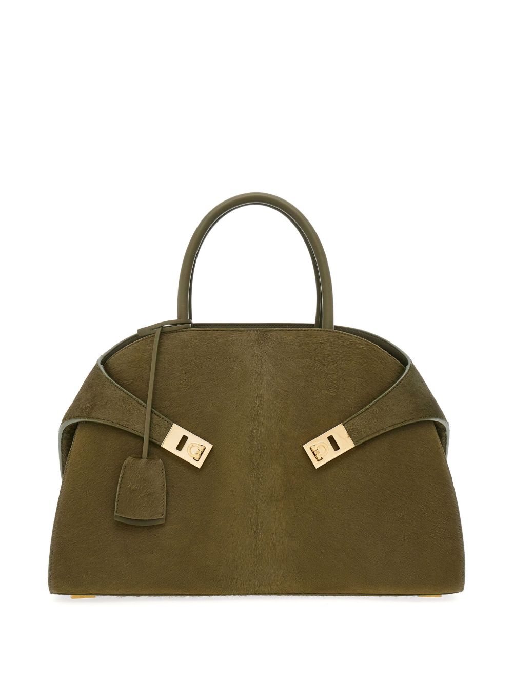 Ferragamo Hug 中号托特包 - 绿色