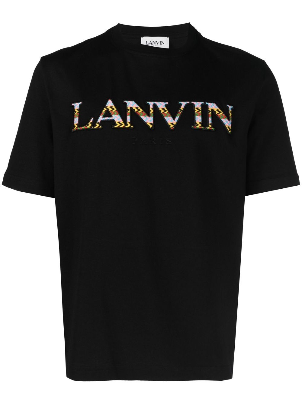 Lanvin 对比logo印花圆领T恤 - 黑色