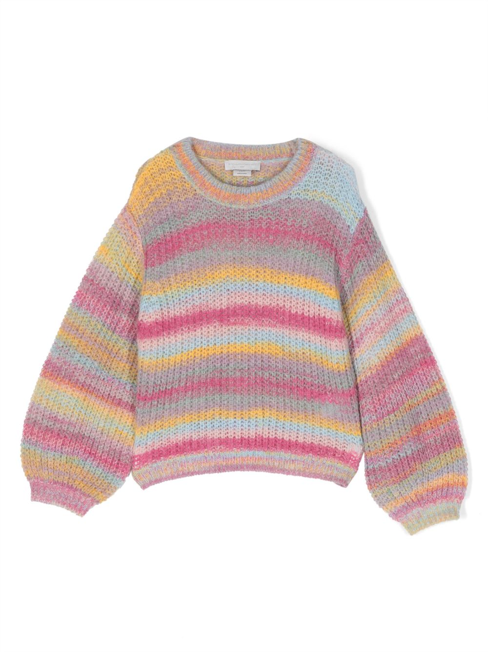 Stella McCartney Kids 条纹针织毛衣 - 粉色
