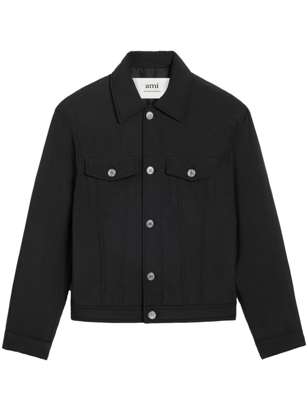 AMI Paris logo标牌卡车司机夹克 - 黑色