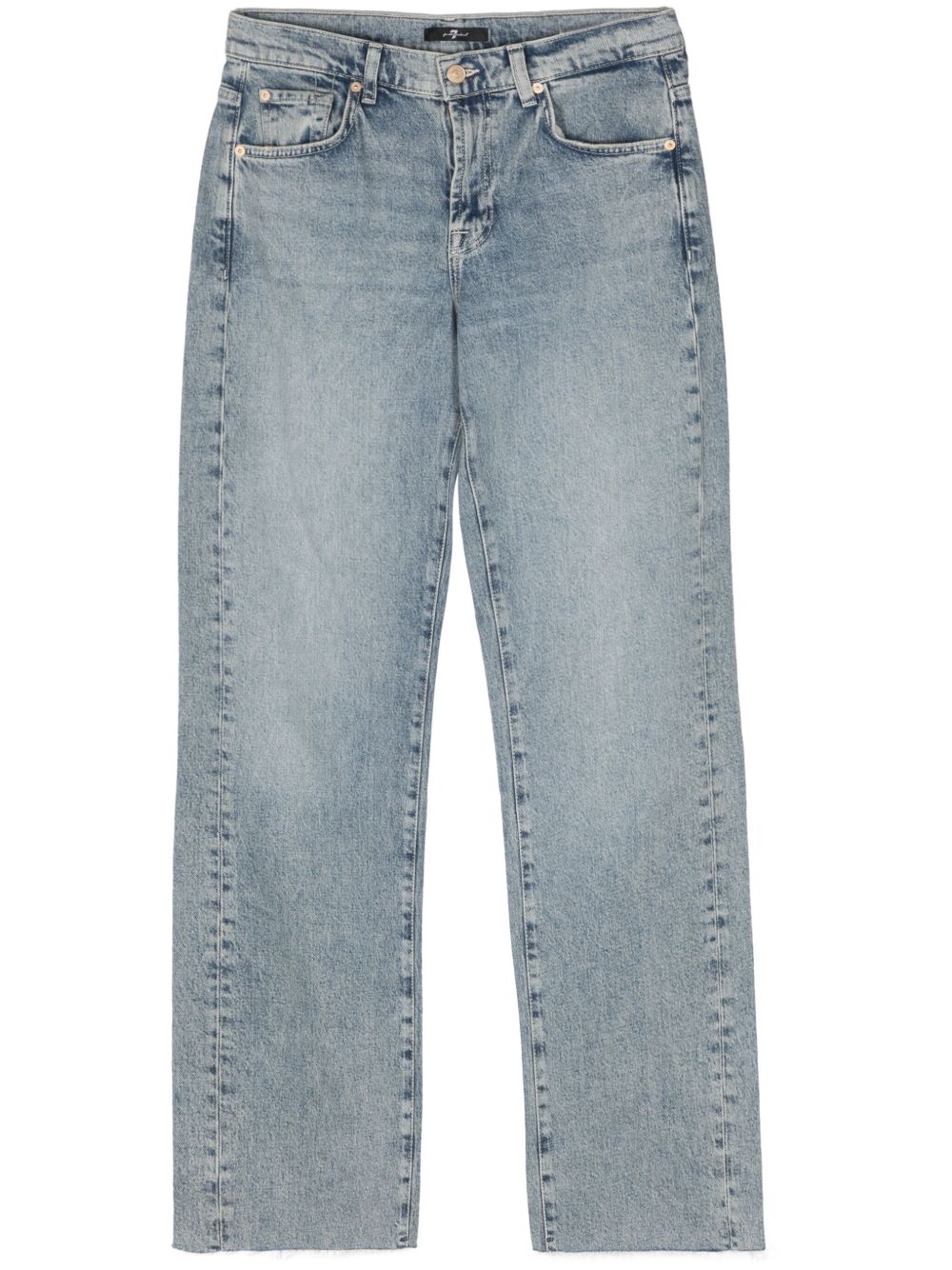 7 For All Mankind Tess 高腰直筒牛仔裤 - 蓝色
