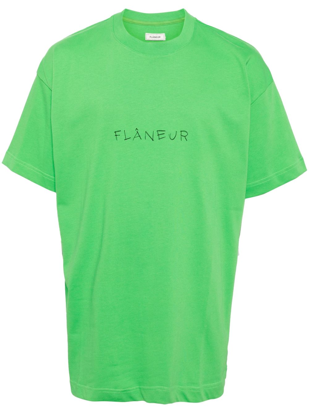 FLÂNEUR 手写感logo棉T恤 - 绿色