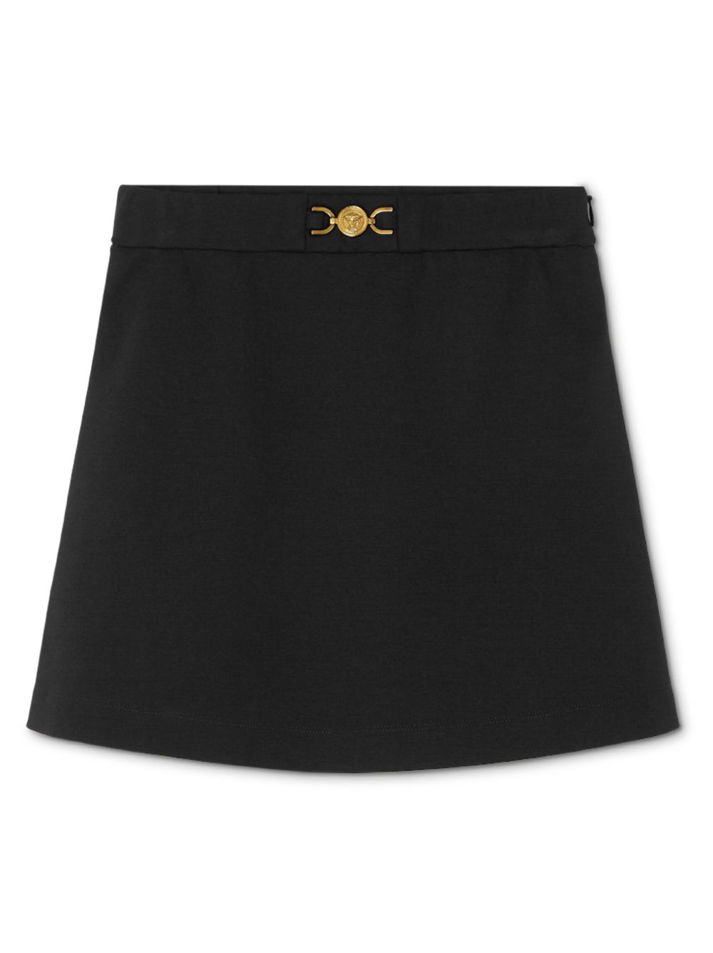 Versace Kids La Medusa A字迷你半身裙 - 黑色