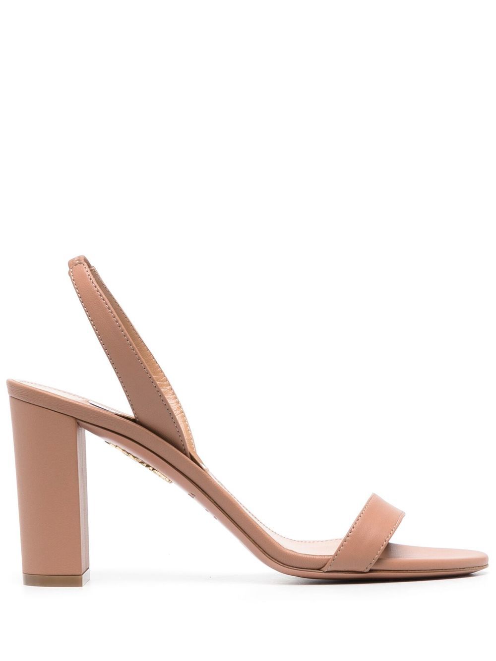 Aquazzura 皮质高跟穆勒鞋 - 中性色