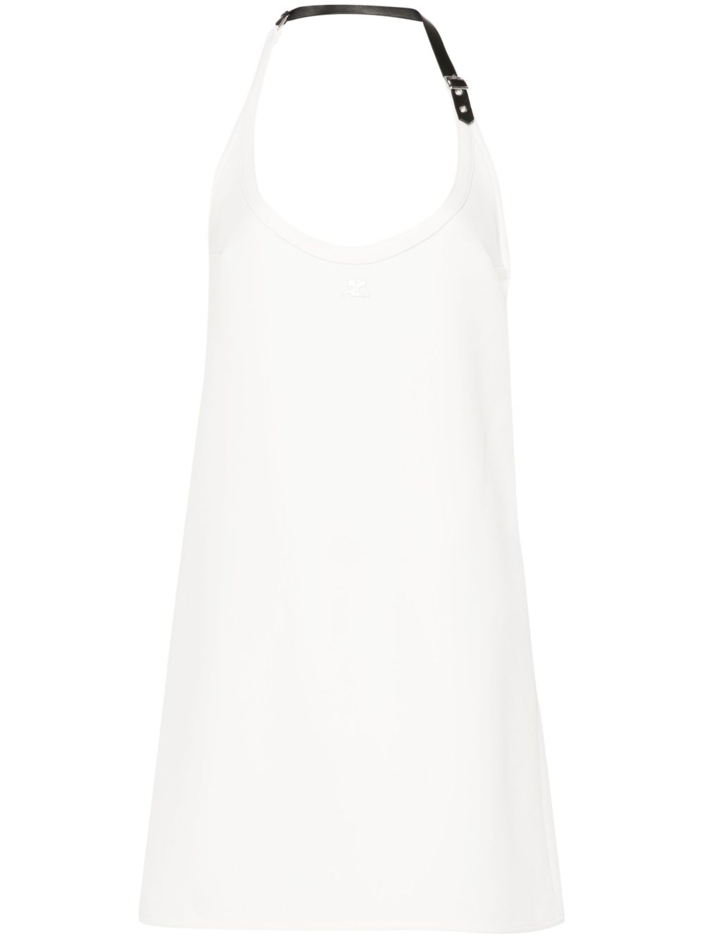 Courrèges Babydoll 迷你连衣裙 - 白色