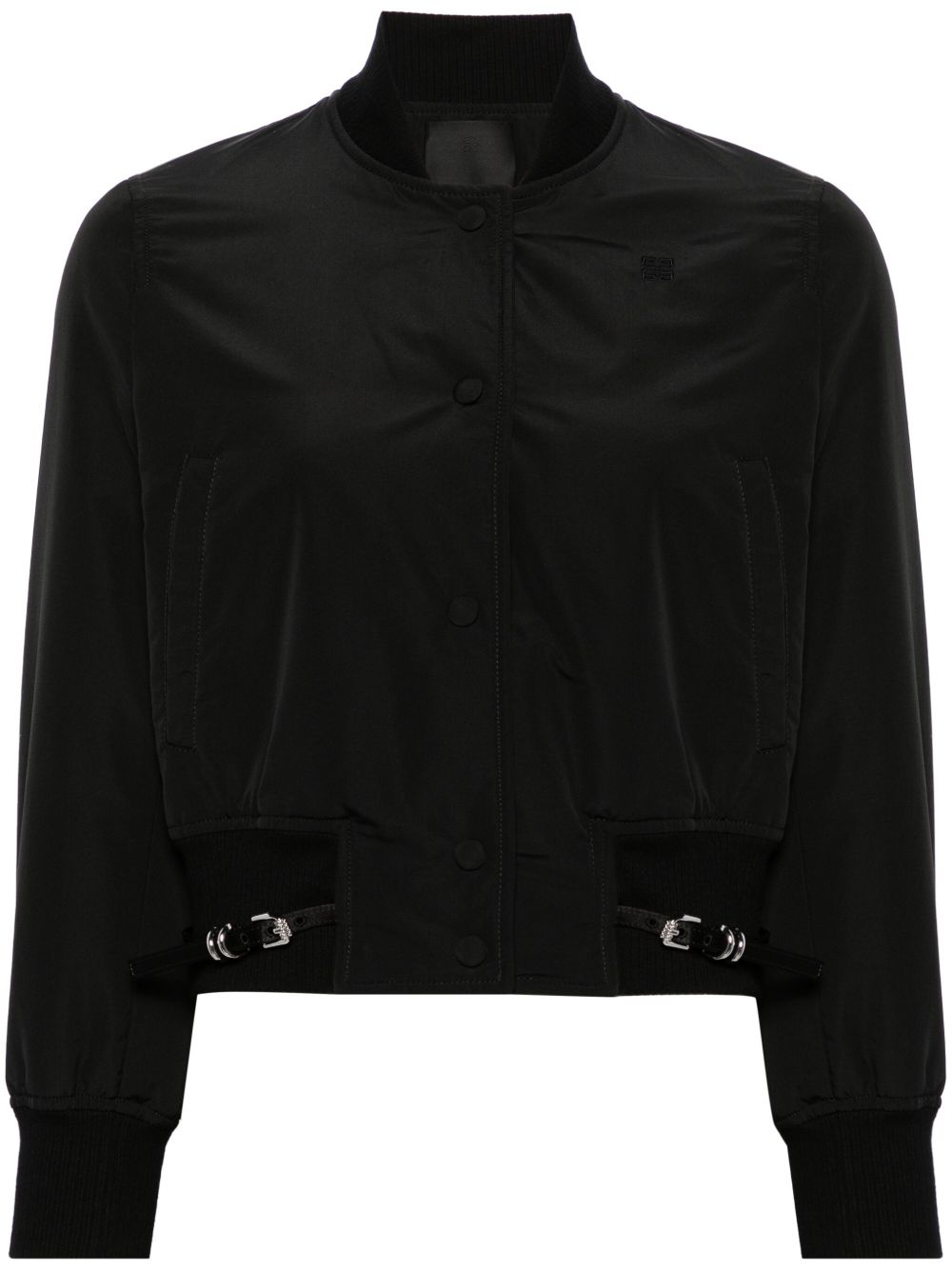 Givenchy 扣环细节飞行员夹克 - 黑色