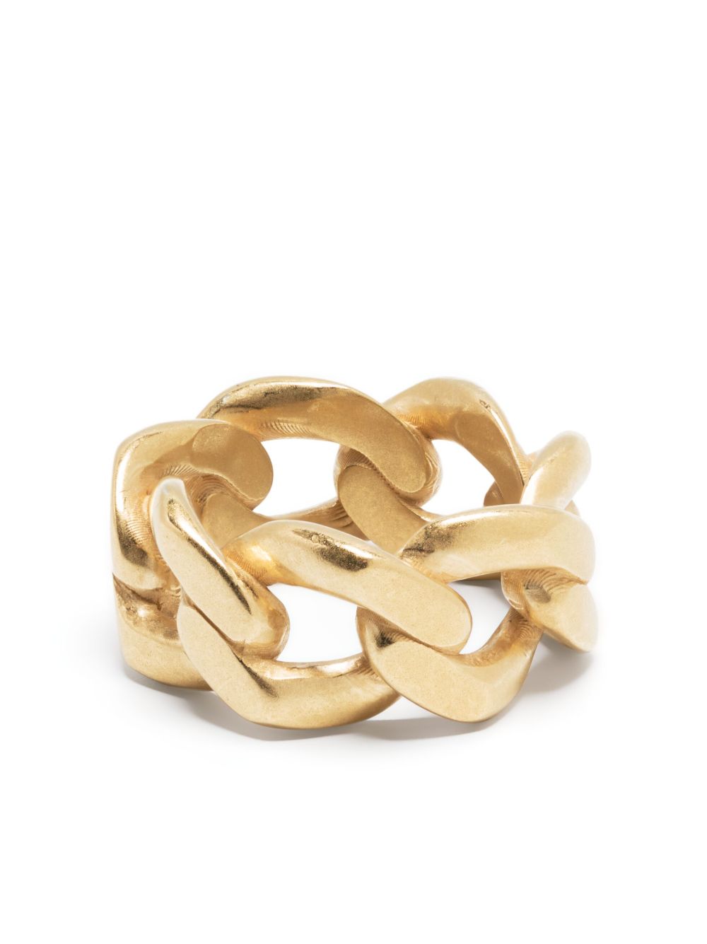 Maison Margiela logo雕刻链式戒指 - 金色