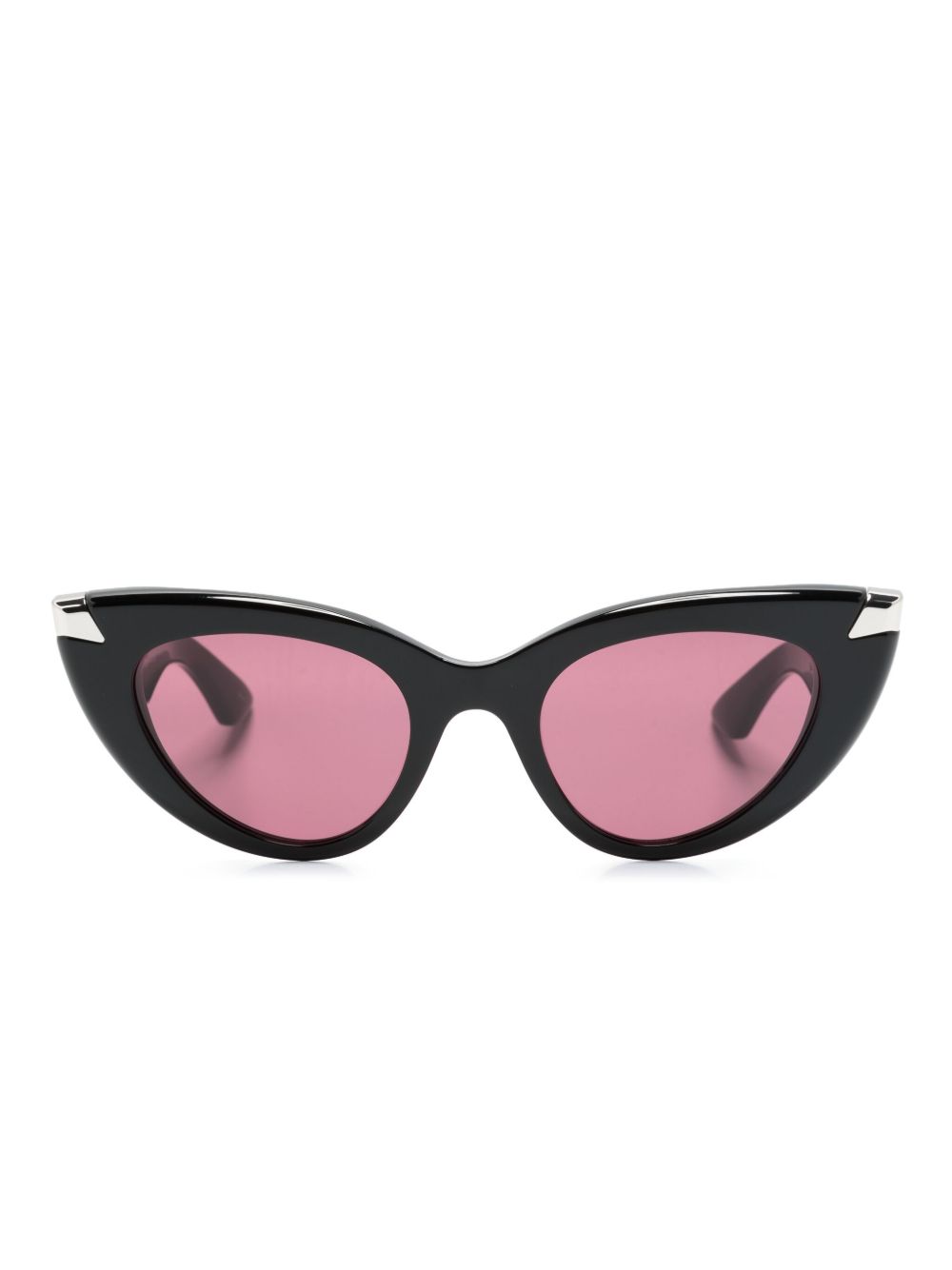 Alexander McQueen Eyewear 0442S 猫眼框太阳眼镜 - 黑色