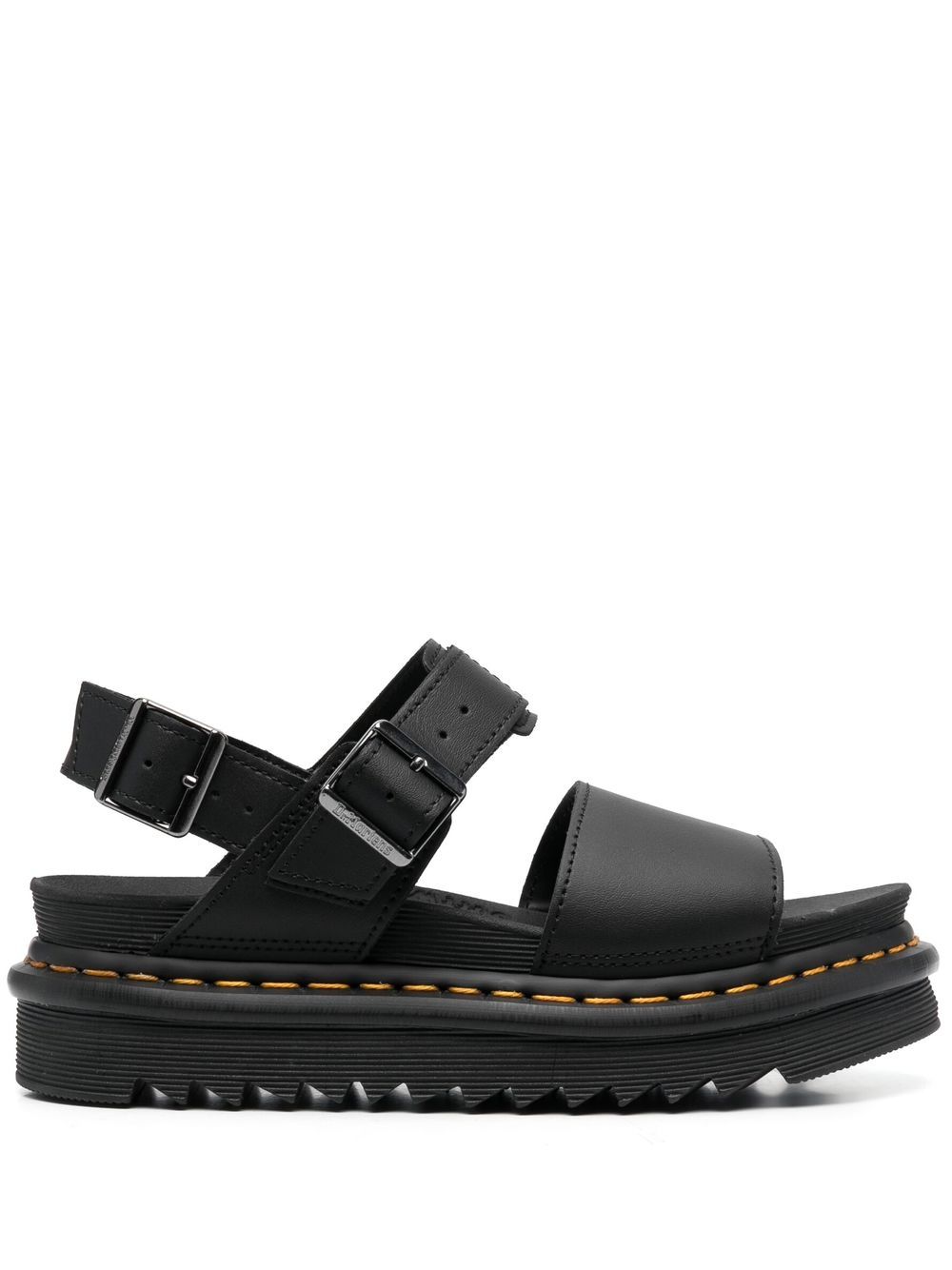 Dr. Martens Voss 厚底皮质凉鞋 - 黑色
