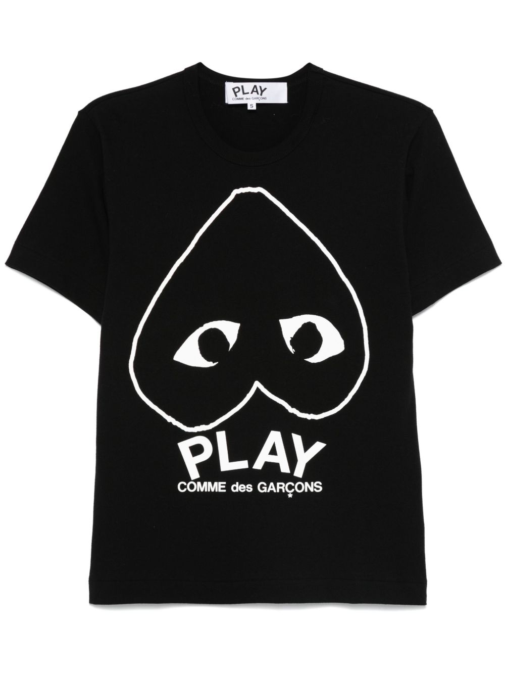 Comme Des Garçons Play logo印花T恤 - 黑色