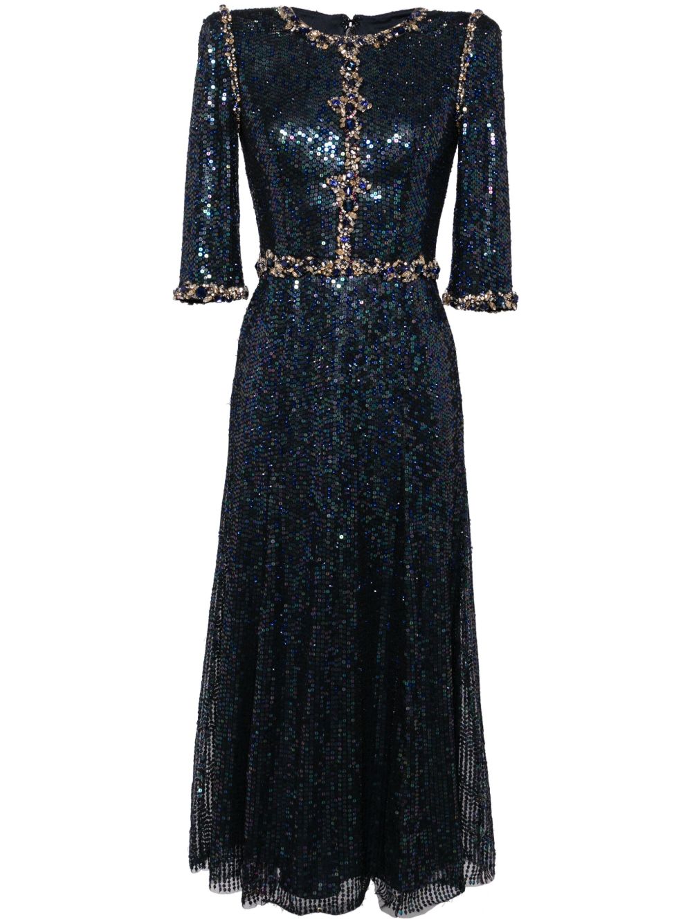 Jenny Packham Pretty Thing 晶饰礼服 - 蓝色