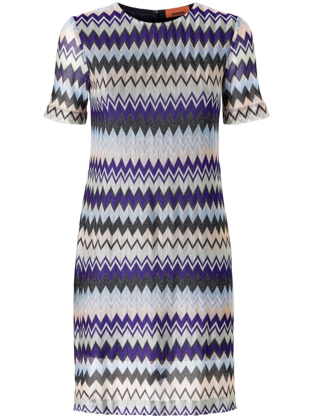 Missoni zigzag-knit dress - 蓝色