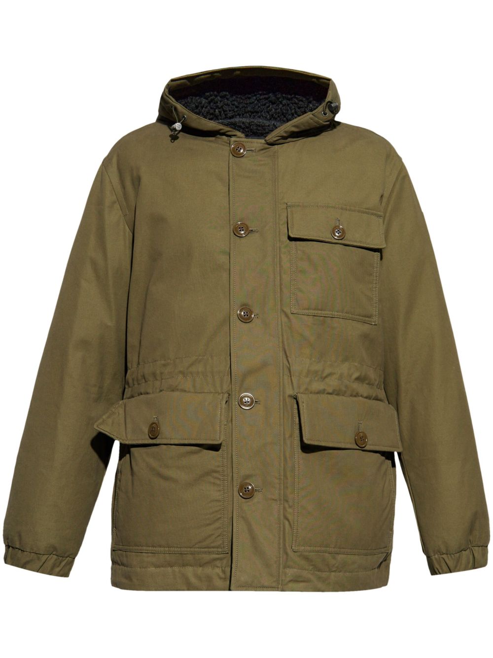 Woolrich 棉连帽夹克 - 绿色