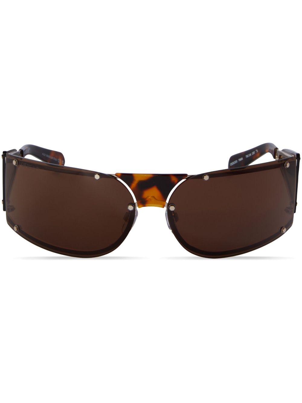 Off-White Eyewear Kenema 超大框太阳眼镜 - 褐色