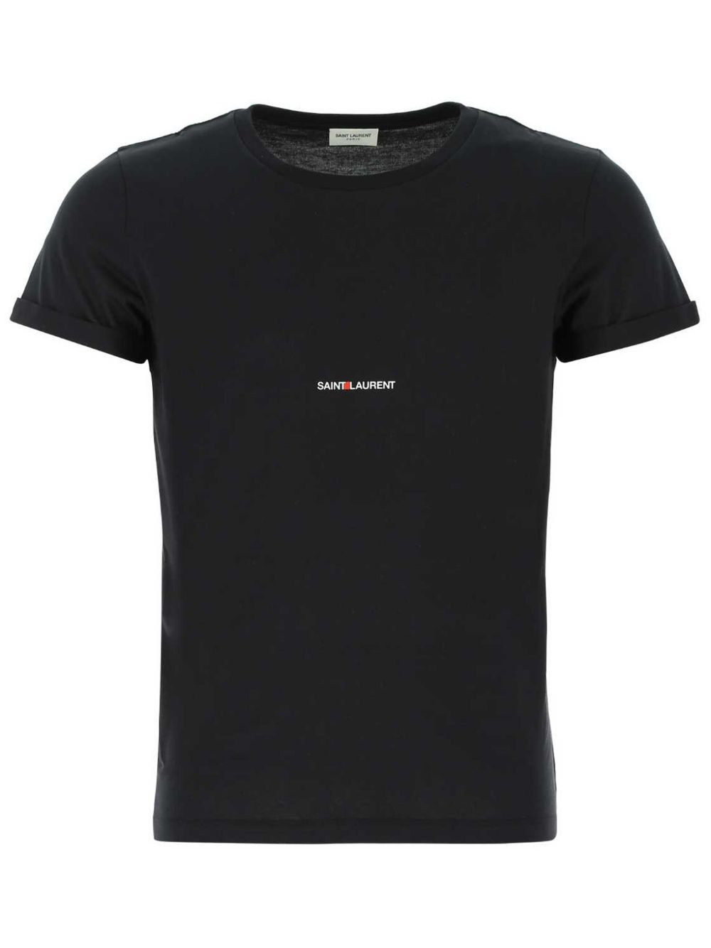 Saint Laurent 圣罗兰 logo全棉T恤 - 黑色