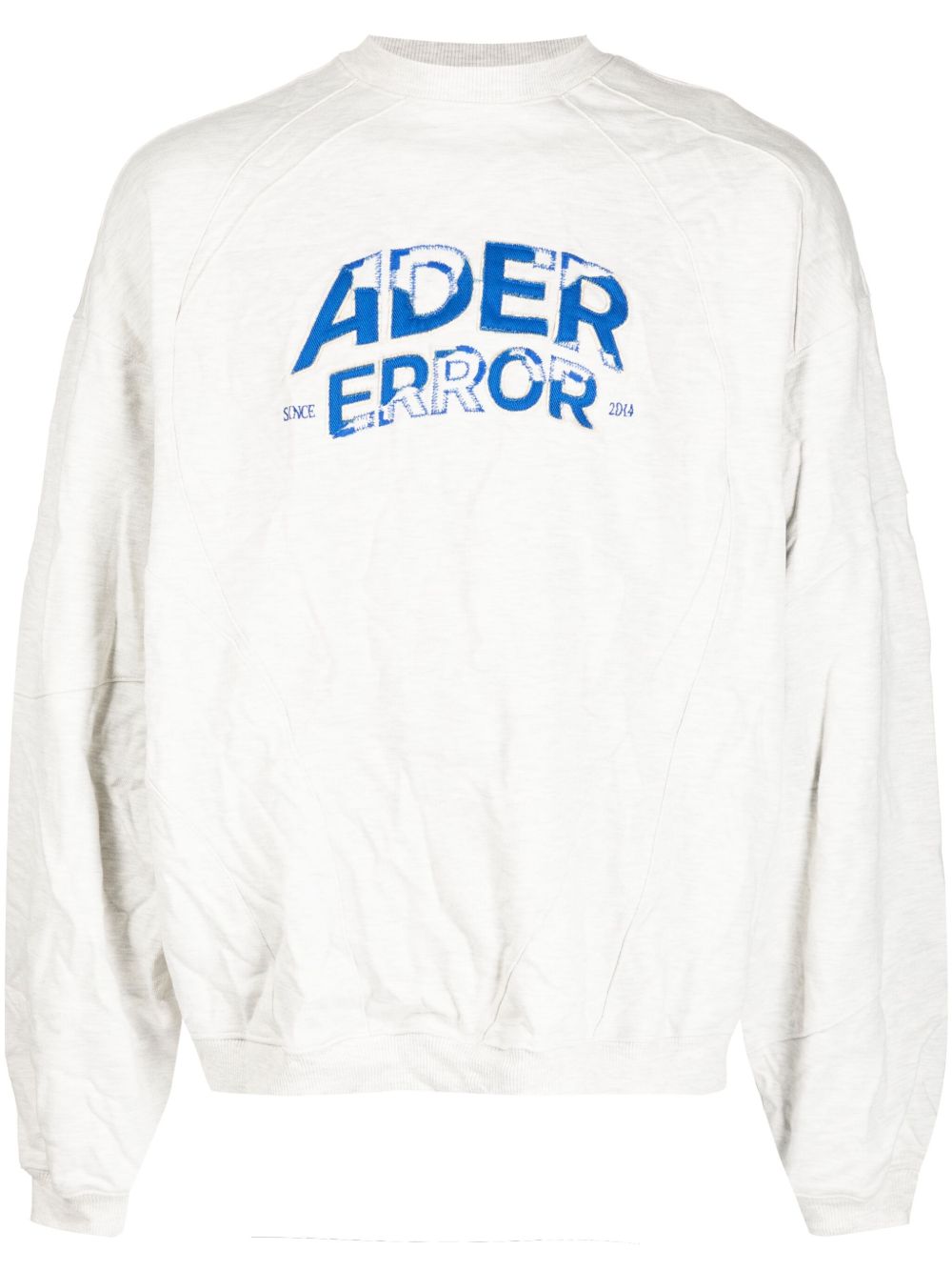 Ader Error logo刺绣褶皱卫衣 - 中性色