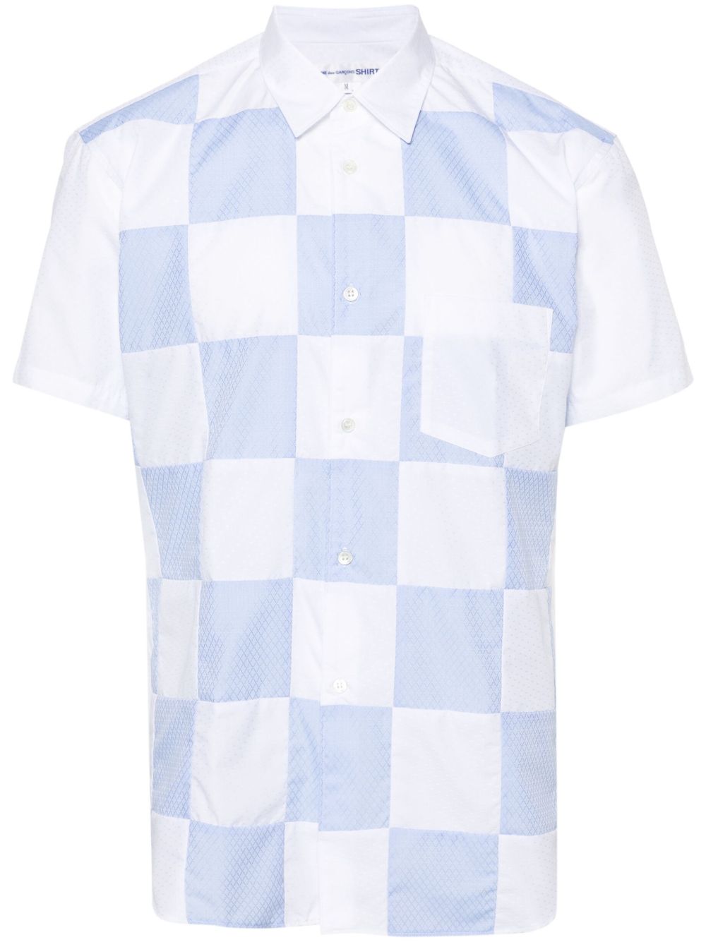 Comme Des Garçons Shirt 拼接设计棉衬衫 - 白色