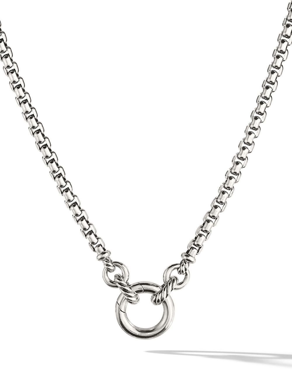 David Yurman 纯银 Smooth Amulet Vehicle Box Chain 项链 - 银色