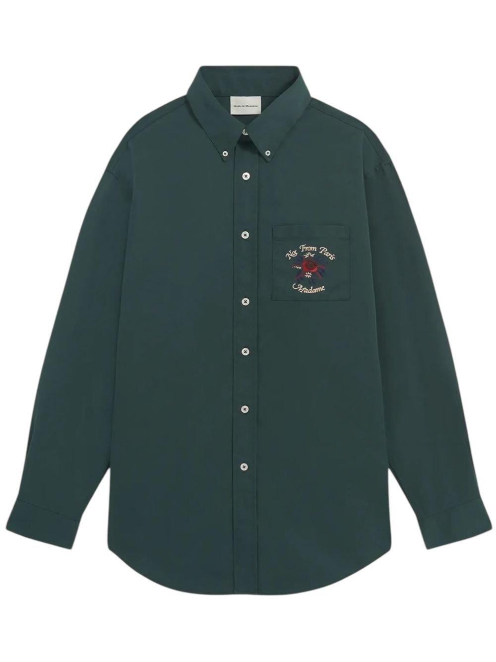Drôle De Monsieur La Chemise Slogan Fleurs 衬衫 - 绿色