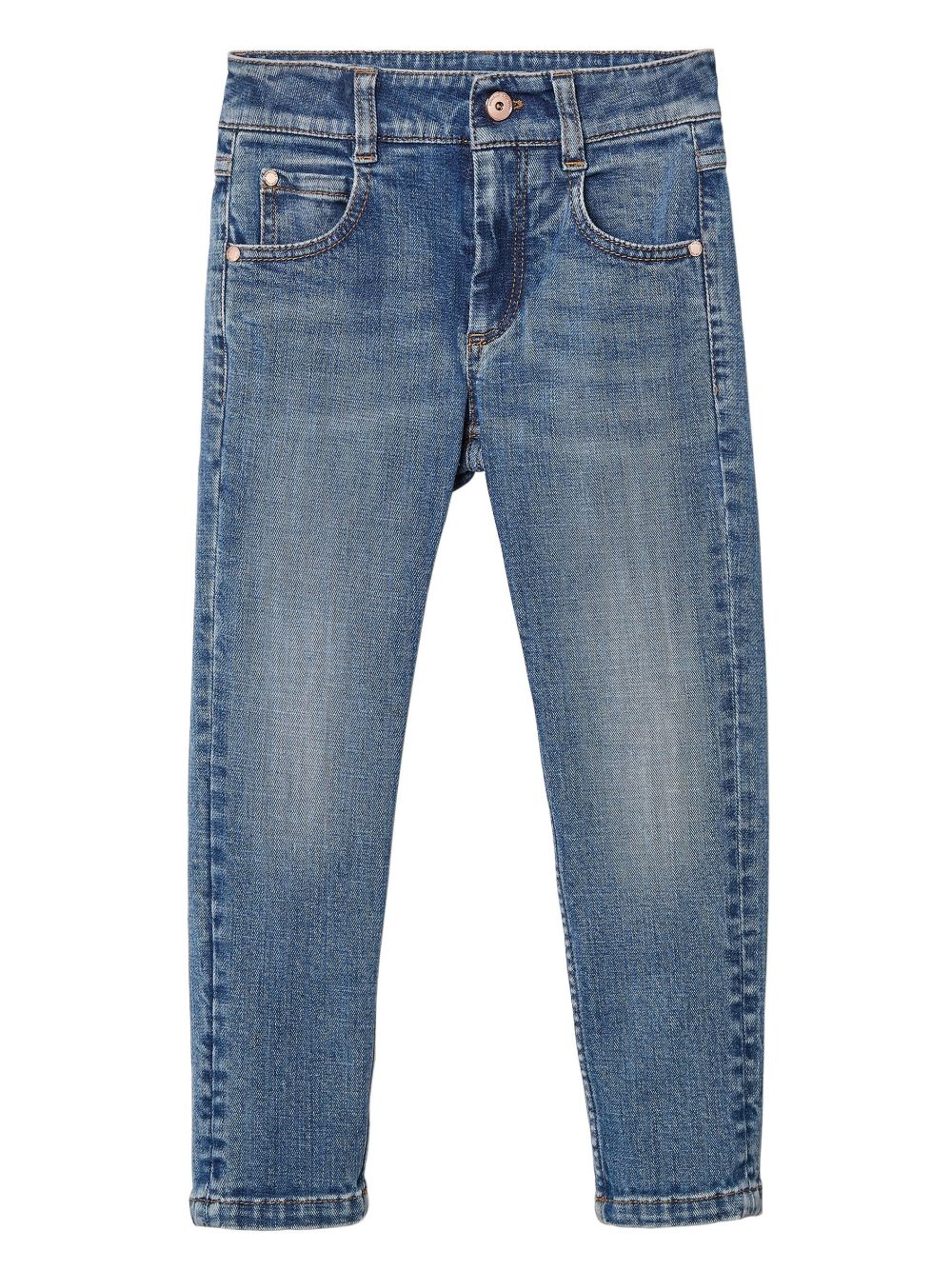 Brunello Cucinelli Kids Comfort 中腰修身牛仔裤 - 蓝色