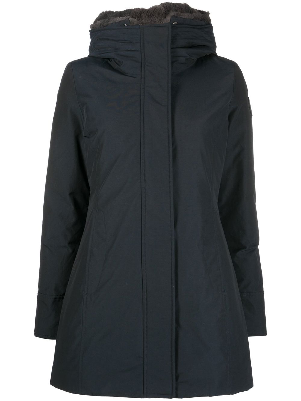 Woolrich 标贴拉链连帽衫 - 蓝色