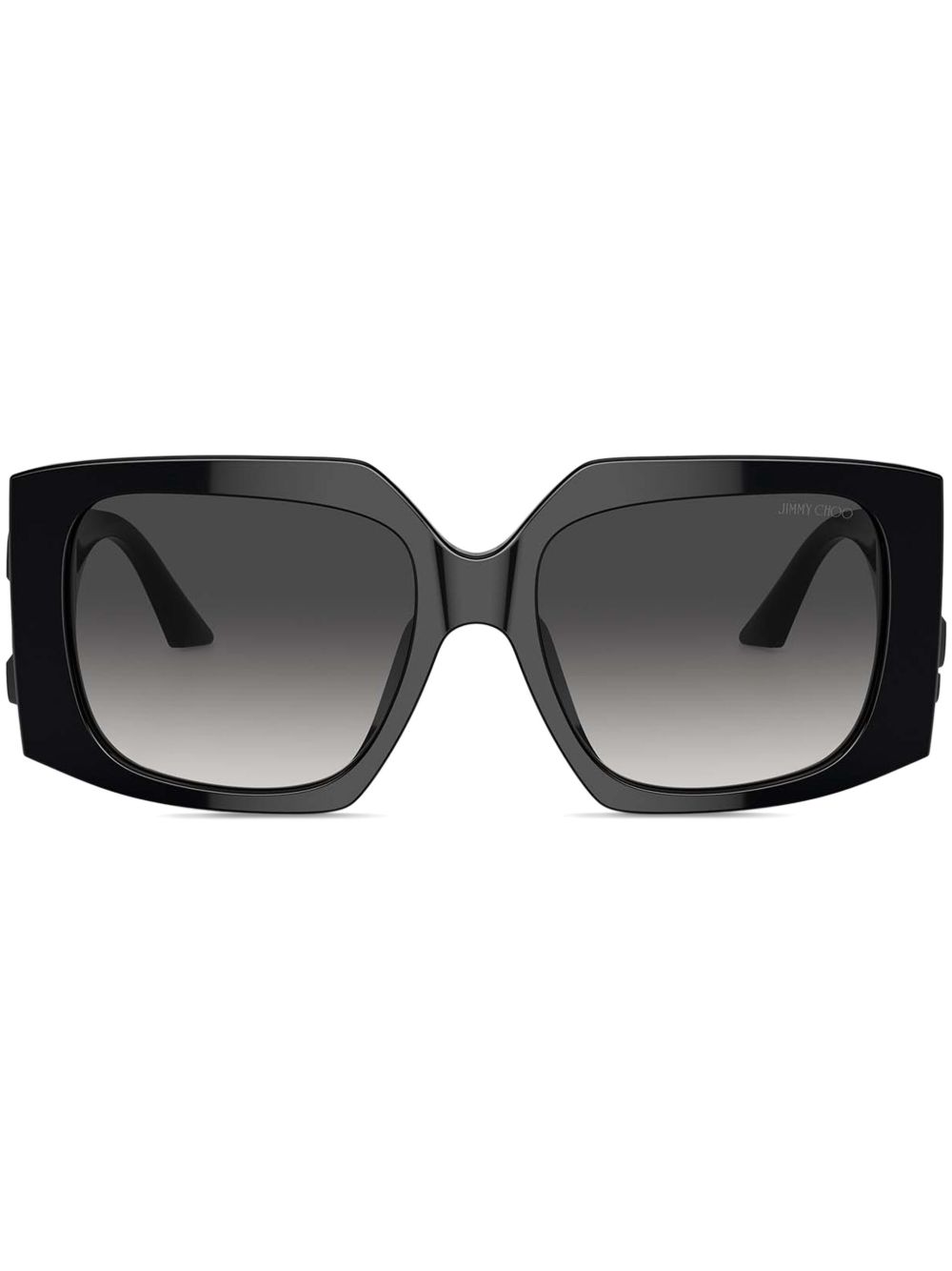 Jimmy Choo Eyewear 蝴蝶形镜框太阳眼镜 - 黑色