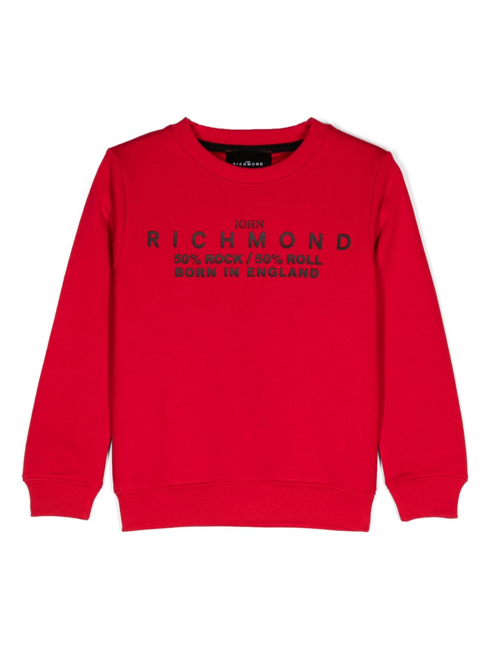 John Richmond Junior logo印花卫衣 - 红色