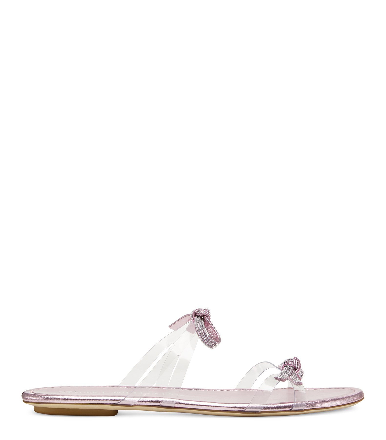 Stuart Weitzman Sw Bow Slide - Woman Flats And Loafers Cotton Candy 39.5