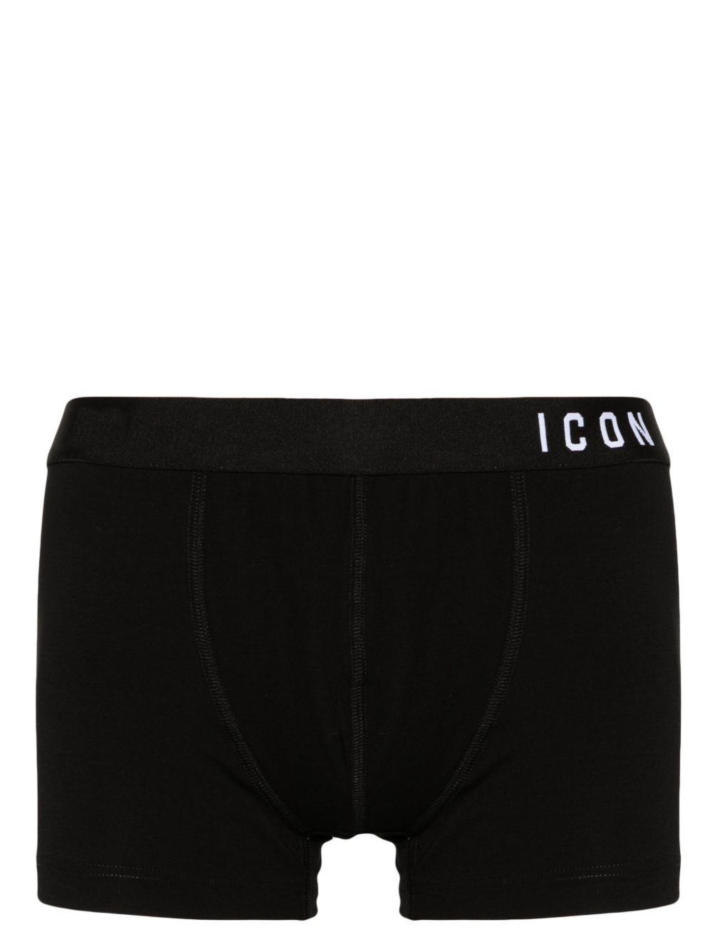 DSQUARED2 Icon 棉混纺平角内裤 - 黑色