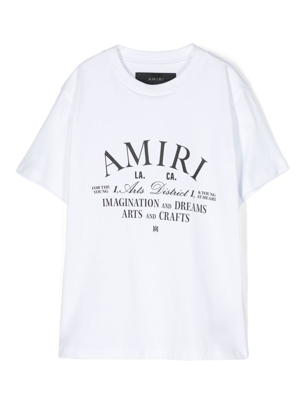 AMIRI KIDS logo印花棉T恤 - 白色