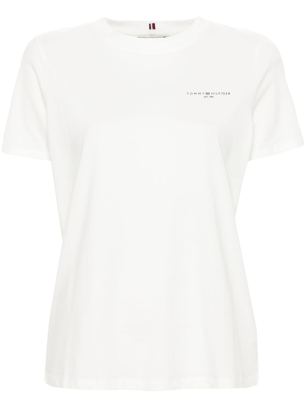 Tommy Hilfiger logo印花棉T恤 - 白色
